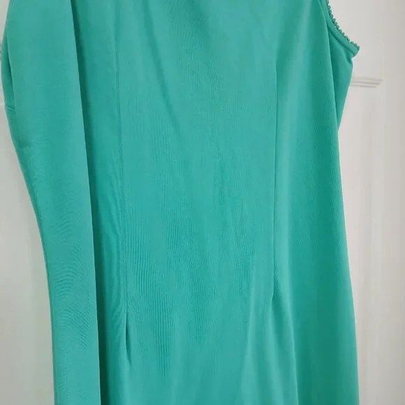 NWT Talbots Women Petites Teal Green 100% Cotton Sun Dress Plus Size 1X - Picture 5 of 7
